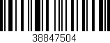Código de barras (EAN, GTIN, SKU, ISBN): '38847504'