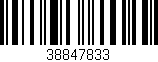 Código de barras (EAN, GTIN, SKU, ISBN): '38847833'