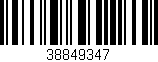 Código de barras (EAN, GTIN, SKU, ISBN): '38849347'