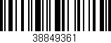 Código de barras (EAN, GTIN, SKU, ISBN): '38849361'
