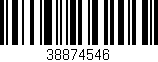 Código de barras (EAN, GTIN, SKU, ISBN): '38874546'