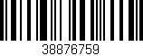 Código de barras (EAN, GTIN, SKU, ISBN): '38876759'