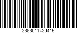 Código de barras (EAN, GTIN, SKU, ISBN): '3888011430415'