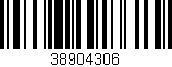 Código de barras (EAN, GTIN, SKU, ISBN): '38904306'