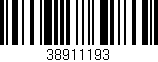 Código de barras (EAN, GTIN, SKU, ISBN): '38911193'