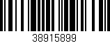 Código de barras (EAN, GTIN, SKU, ISBN): '38915899'