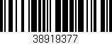 Código de barras (EAN, GTIN, SKU, ISBN): '38919377'