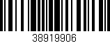 Código de barras (EAN, GTIN, SKU, ISBN): '38919906'