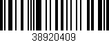 Código de barras (EAN, GTIN, SKU, ISBN): '38920409'