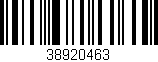 Código de barras (EAN, GTIN, SKU, ISBN): '38920463'
