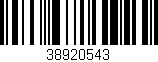 Código de barras (EAN, GTIN, SKU, ISBN): '38920543'