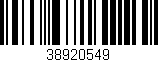 Código de barras (EAN, GTIN, SKU, ISBN): '38920549'