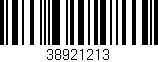 Código de barras (EAN, GTIN, SKU, ISBN): '38921213'