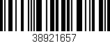 Código de barras (EAN, GTIN, SKU, ISBN): '38921657'