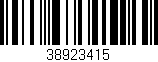 Código de barras (EAN, GTIN, SKU, ISBN): '38923415'