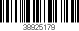 Código de barras (EAN, GTIN, SKU, ISBN): '38925179'