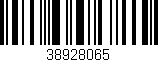 Código de barras (EAN, GTIN, SKU, ISBN): '38928065'