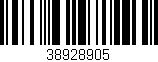 Código de barras (EAN, GTIN, SKU, ISBN): '38928905'