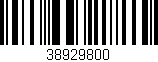 Código de barras (EAN, GTIN, SKU, ISBN): '38929800'