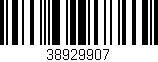 Código de barras (EAN, GTIN, SKU, ISBN): '38929907'