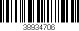 Código de barras (EAN, GTIN, SKU, ISBN): '38934706'