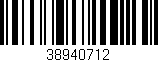 Código de barras (EAN, GTIN, SKU, ISBN): '38940712'