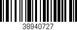 Código de barras (EAN, GTIN, SKU, ISBN): '38940727'