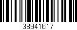 Código de barras (EAN, GTIN, SKU, ISBN): '38941617'