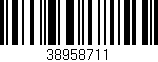 Código de barras (EAN, GTIN, SKU, ISBN): '38958711'