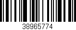 Código de barras (EAN, GTIN, SKU, ISBN): '38965774'