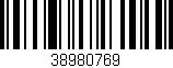 Código de barras (EAN, GTIN, SKU, ISBN): '38980769'