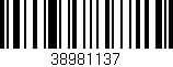 Código de barras (EAN, GTIN, SKU, ISBN): '38981137'