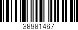 Código de barras (EAN, GTIN, SKU, ISBN): '38981467'