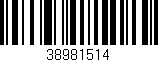 Código de barras (EAN, GTIN, SKU, ISBN): '38981514'