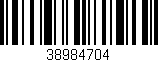 Código de barras (EAN, GTIN, SKU, ISBN): '38984704'
