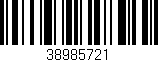 Código de barras (EAN, GTIN, SKU, ISBN): '38985721'