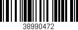 Código de barras (EAN, GTIN, SKU, ISBN): '38990472'