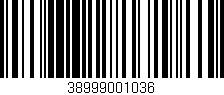 Código de barras (EAN, GTIN, SKU, ISBN): '38999001036'