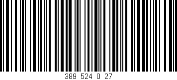 Código de barras (EAN, GTIN, SKU, ISBN): '389_524_0_27'