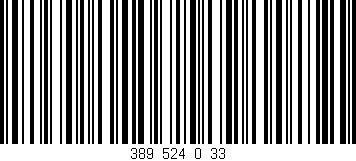 Código de barras (EAN, GTIN, SKU, ISBN): '389_524_0_33'