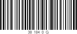 Código de barras (EAN, GTIN, SKU, ISBN): '38_184_0_G'