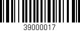 Código de barras (EAN, GTIN, SKU, ISBN): '39000017'
