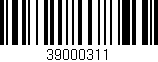 Código de barras (EAN, GTIN, SKU, ISBN): '39000311'
