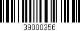 Código de barras (EAN, GTIN, SKU, ISBN): '39000356'