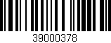 Código de barras (EAN, GTIN, SKU, ISBN): '39000378'