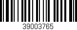 Código de barras (EAN, GTIN, SKU, ISBN): '39003765'