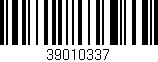 Código de barras (EAN, GTIN, SKU, ISBN): '39010337'