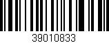 Código de barras (EAN, GTIN, SKU, ISBN): '39010833'