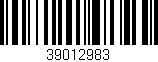 Código de barras (EAN, GTIN, SKU, ISBN): '39012983'