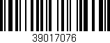 Código de barras (EAN, GTIN, SKU, ISBN): '39017076'